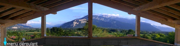 une architecture exceptionnelle, panorama sur 5 chanes de montagnes: Jura, Chartreuse, Belledonne, Oisans,Vercors.